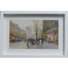 GALIEN LALOUE Tableau 20è Paris Animation sur les Grands Boulevards Gouache Signée Certificat d’authenticité | Biron 