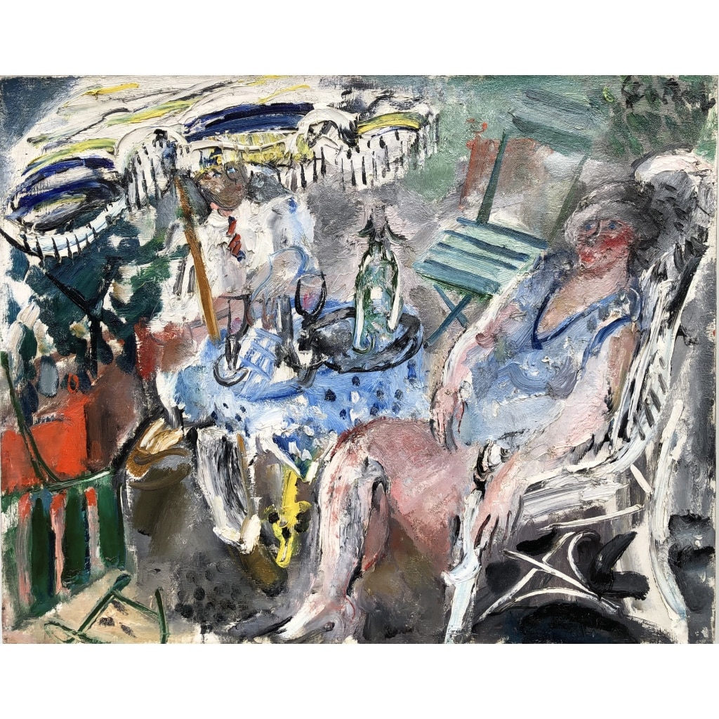 GEN PAUL Vermouth o’clock 1928 Huile sur toile signée Catalogue raisonné | Biron 
