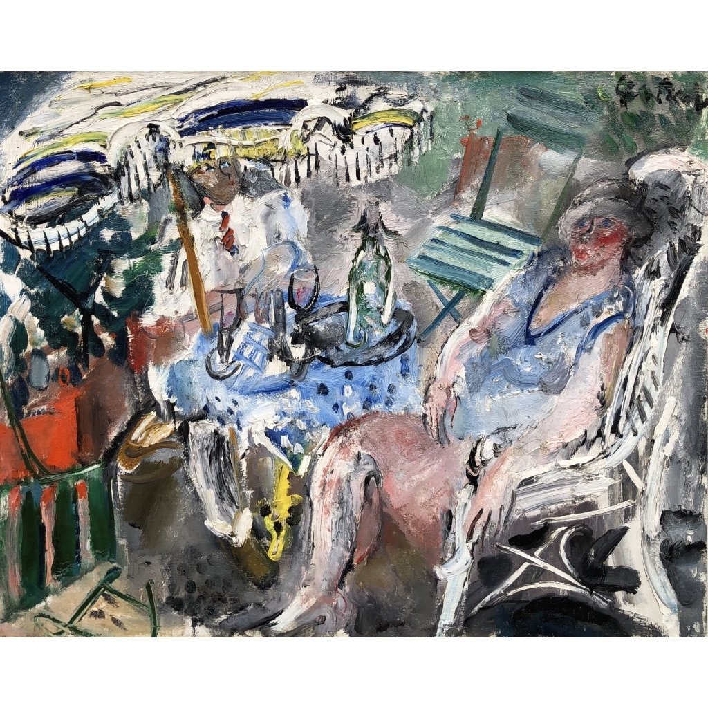 GEN PAUL Vermouth o’clock 1928 Huile sur toile signée Catalogue raisonné | Biron 