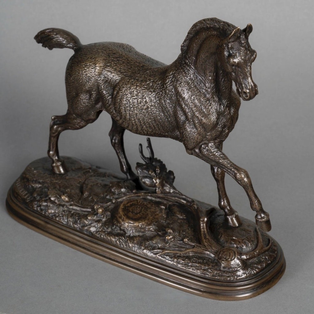 Sculpture – Étalon , Paul – Édouard Delabrièrre (1829-1912) – Bronze | Biron 