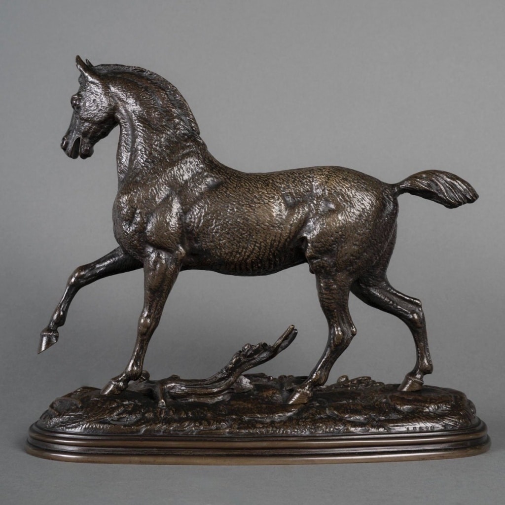 Sculpture – Étalon , Paul – Édouard Delabrièrre (1829-1912) – Bronze | Biron 