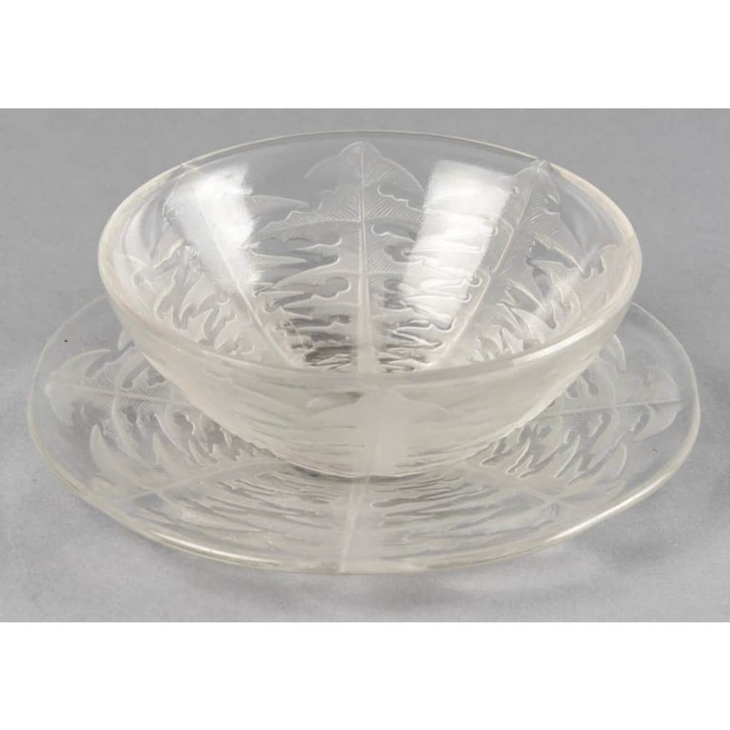 Service "Pissenlit" verre blanc de René LALIQUE - 20 Pièces 