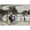 MACAVOY Edouard Georges Paris le jardin des Tuileries Huile sur toile signée Certificat d’authenticité | Biron 