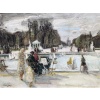 MACAVOY Edouard Georges Paris le jardin des Tuileries Huile sur toile signée Certificat d’authenticité | Biron 