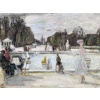 MACAVOY Edouard Georges Paris le jardin des Tuileries Huile sur toile signée Certificat d’authenticité | Biron 