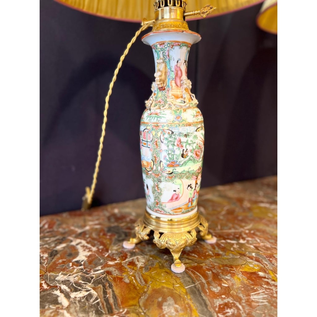 Paire de lampes en porcelaine de canton | Biron 