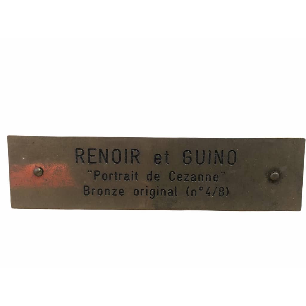 Portrait De Cézanne Par Renoir / Guino Bronze XXème Siècle Double Certificat d’authenticité | Biron 