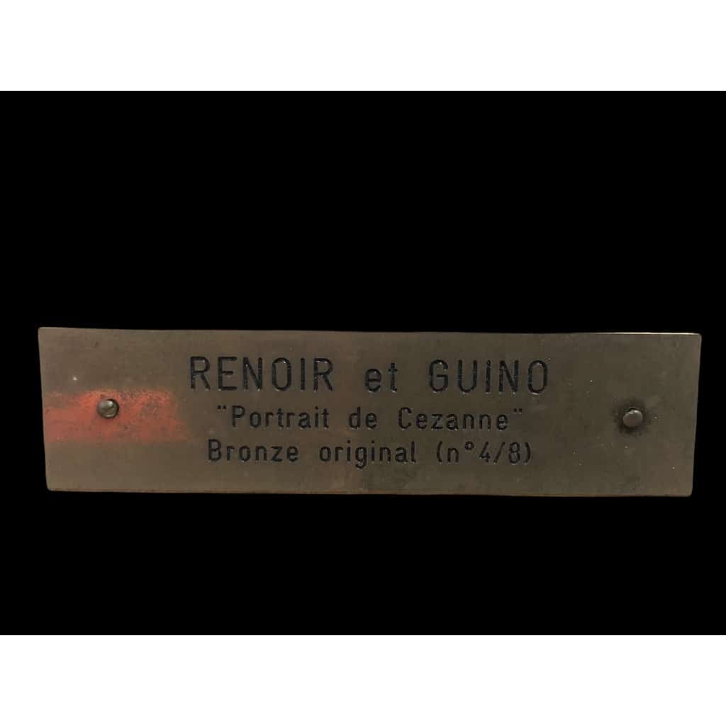 Portrait De Cézanne Par Renoir / Guino Bronze XXème Siècle Double Certificat d’authenticité | Biron 