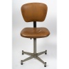 Siège de bureau des années 1960, design mid-century, métal et skaï. | Biron 