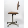 Siège de bureau des années 1960, design mid-century, métal et skaï. | Biron 