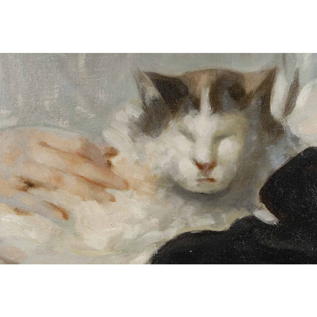 Charles CHAPLIN (1825-1891). Portrait d’Une Jeune Fille au ruban rouge | Biron 