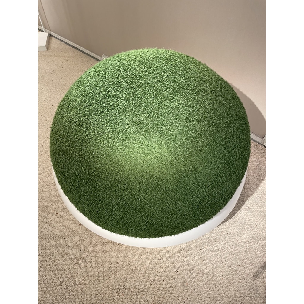 Paire de fauteuils de Mario SABOT vert et blanc | Biron 
