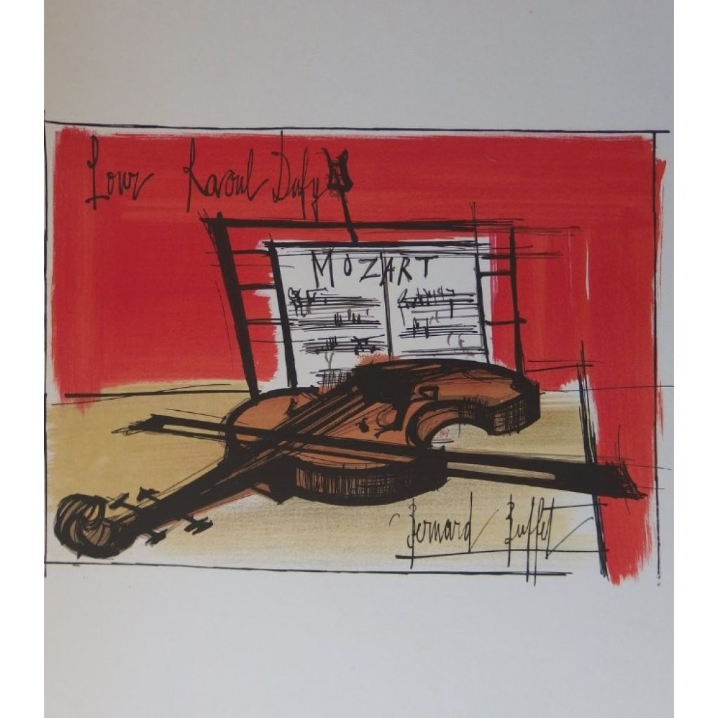 Nature Morte au Violon par Bernard Buffet | Biron 