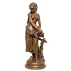 Sculpture – Jeune Fille à La Gerbe De Blé , Mathurin Moreau (1822-1912) – Bronze | Biron 