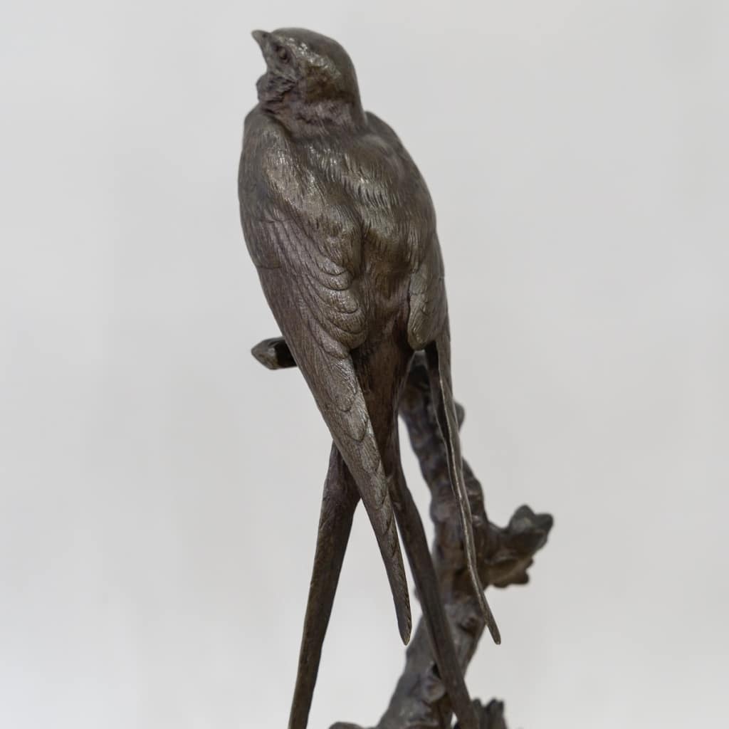 Hirondelle Sur Une Branche , Paul Comoléra (1818-1897) | Biron 