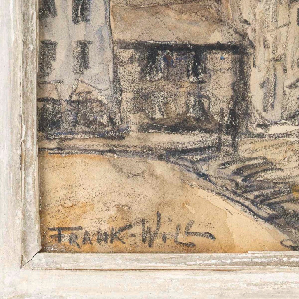 Frank Will (1900-1951) Rue Animée, Village Normand Aquarelle, vers 1925-1930 | Biron 