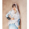 Laure Levy (1866-1954) La Belle Andalouse, plaque en porcelaine polychrome, circa 1900 | Biron 