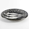Plat « Trois Figurines » verre blanc émaillé noir de René LALIQUE | Biron 