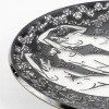 Plat « Trois Figurines » verre blanc émaillé noir de René LALIQUE | Biron 