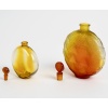 Paire de Flacons « Vers le Jour » verre ambre dégradé de René LALIQUE pour Worth | Biron 