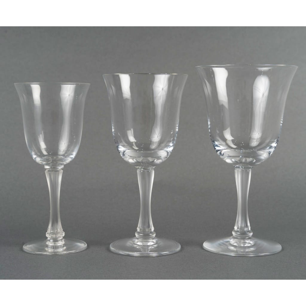 Service de Verres « Barsac » cristal blanc de LALIQUE FRANCE – 24 Pièces | Biron 