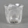 Service à Liqueur « Coquelicot » verre blanc émaillé noir de René LALIQUE – 8 Pièces | Biron 