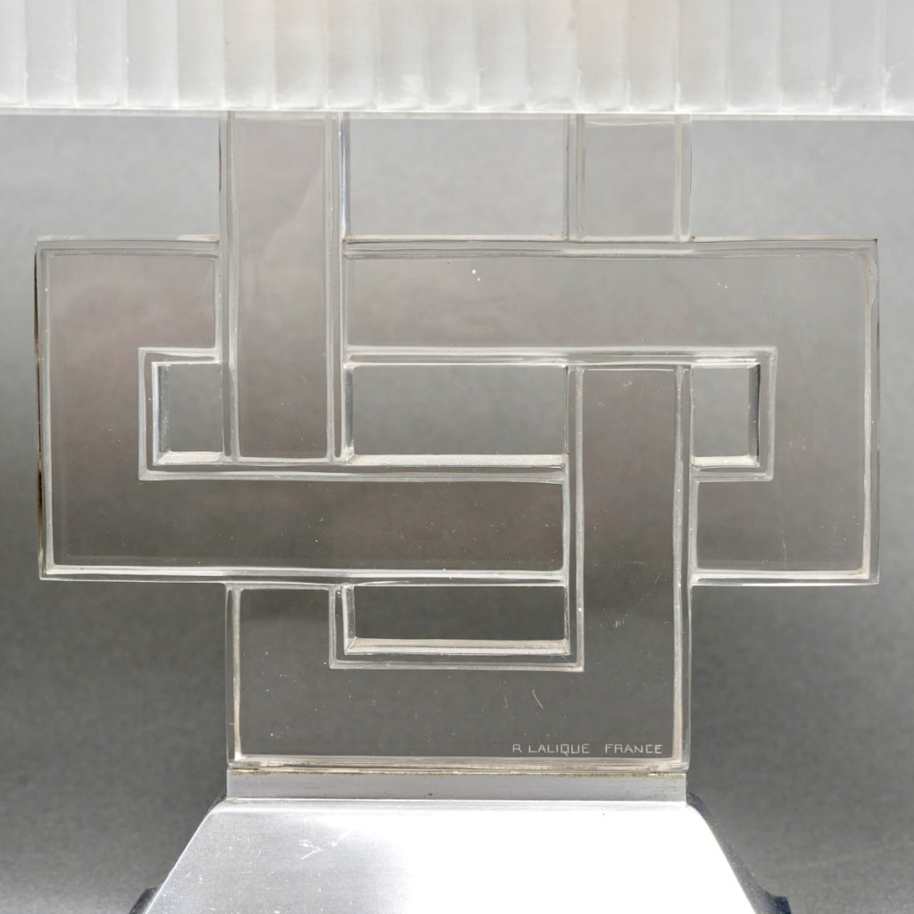 Paire de Lampes « Entrelacs » verre blanc de René LALIQUE | Biron 