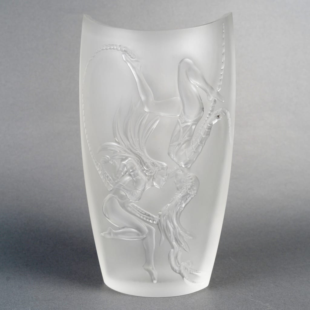 Vase « Cordes » cristal blanc de LALIQUE FRANCE | Biron 