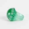 Bague « Fleurs » verre vert patiné blanc de René LALIQUE | Biron 