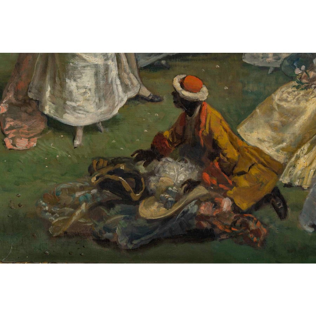 Théodore Levigne (1848-1912) – Le Jeu de Colin Maillard, huile sur toile, vers 1880-1890 | Biron 