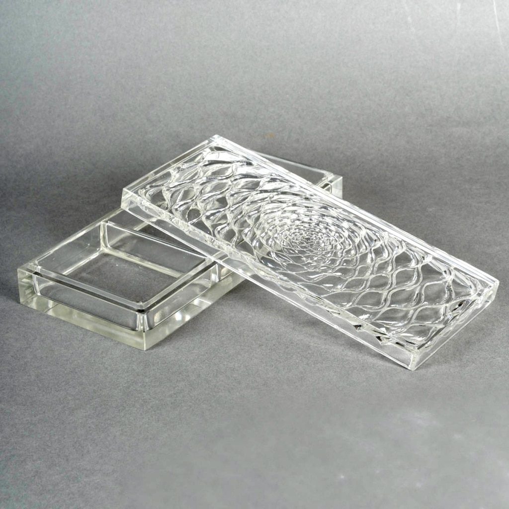 Boîte « Abduhla » verre blanc de René LALIQUE | Biron 