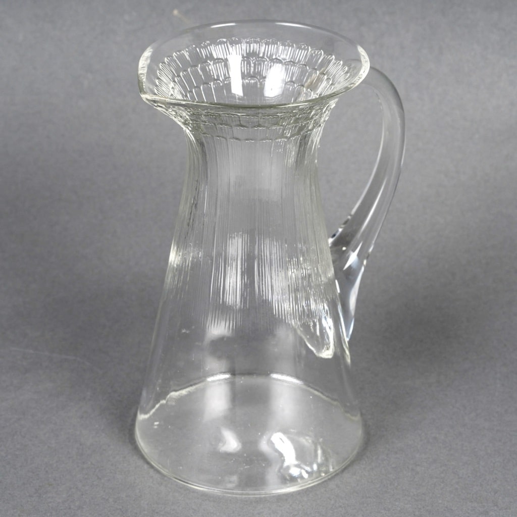 Carafe et Paire de Brocs « Fleur » verre blanc de René LALIQUE | Biron 
