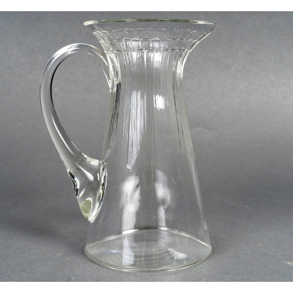 Carafe et Paire de Brocs « Fleur » verre blanc de René LALIQUE | Biron 
