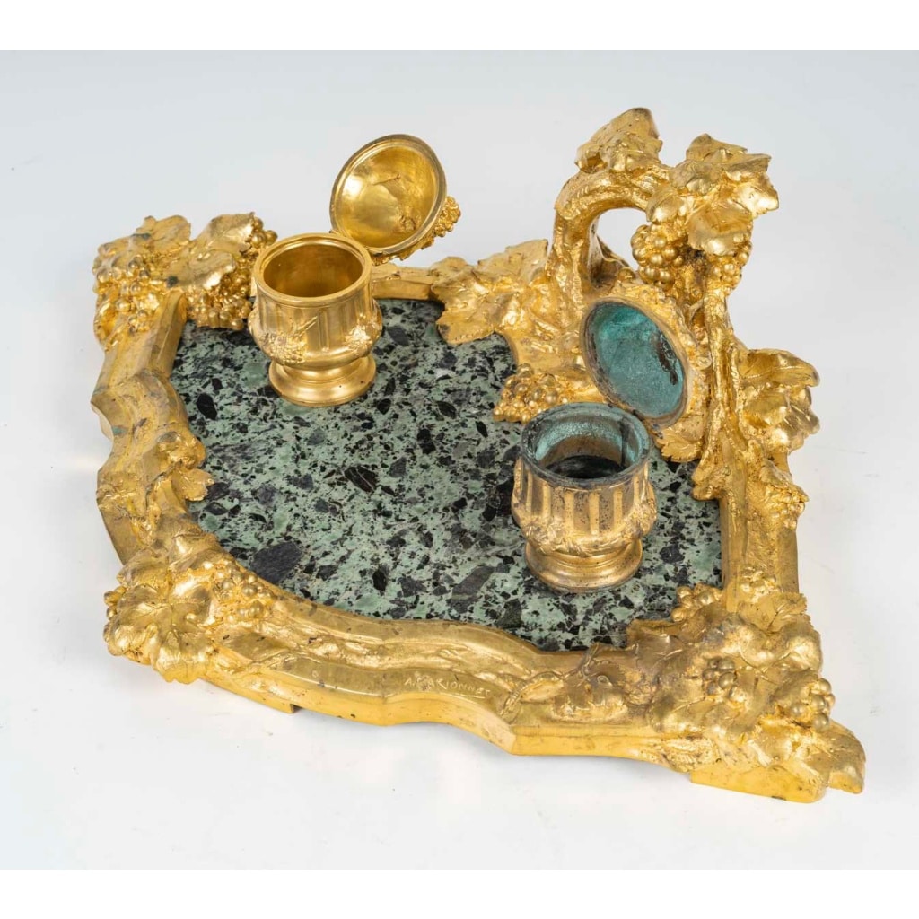 Albert Marionnet (1852-1910), Encrier Naturaliste Belle Époque, circa 1900 | Biron 
