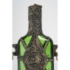 Bouteille décorée de métal appliqué, art orientaliste, XXème siècle. | Biron 