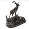 Groupe En Bronze – Famille De Cerf , Antoine – Louis Barye (1795-1875) | Biron 