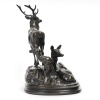 Groupe En Bronze – Famille De Cerf , Antoine – Louis Barye (1795-1875) | Biron 