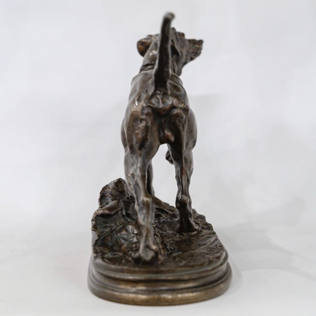 Sculpture – Chien Braque « Marly » , Pierre – Jules Mêne (1810-1879) – Bronze | Biron 