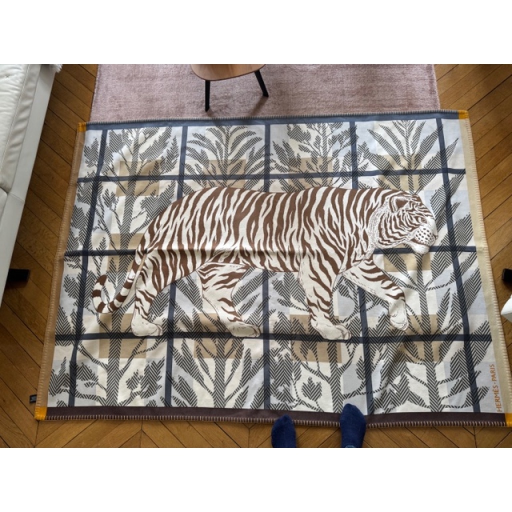 HERMES ,Plaid Tigre Altaï | Biron 