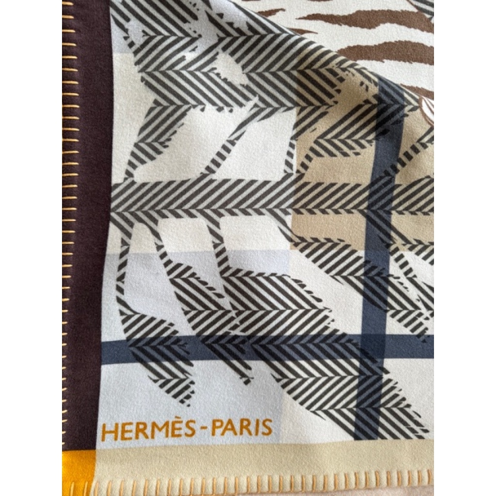 HERMES ,Plaid Tigre Altaï | Biron 