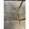 1970′ Table Basse Jacques QUINET, Pour la Maison MALABERT. Laiton Poli. L : 111 cm X 56 cm x H :37 cm | Biron 