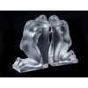 Paires de Serres-Livres Lalique ‘Femme Nue’, Design 1948 – Cristal Dépoli, Signé Lalique France | Biron 
