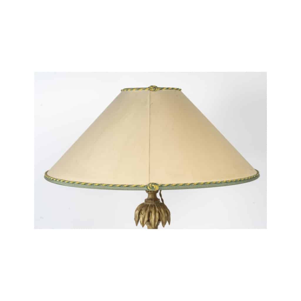 Lampe en bois sculpté, ancien bougeoir, XIXème siècle, époque Napoléon III. | Biron 