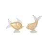 Paire de sculpture en verre représentant un poisson, Murano, XXème siècle. | Biron 