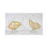 Paire de sculpture en verre représentant un poisson, Murano, XXème siècle. | Biron 