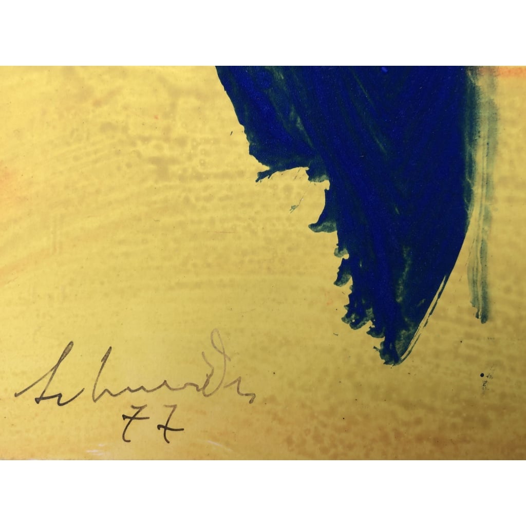 SCHNEIDER Gérard Sans Titre 1977 Acrylique Gouache Sur Papier Signé Daté 1977catalogue Raisonné | Biron 