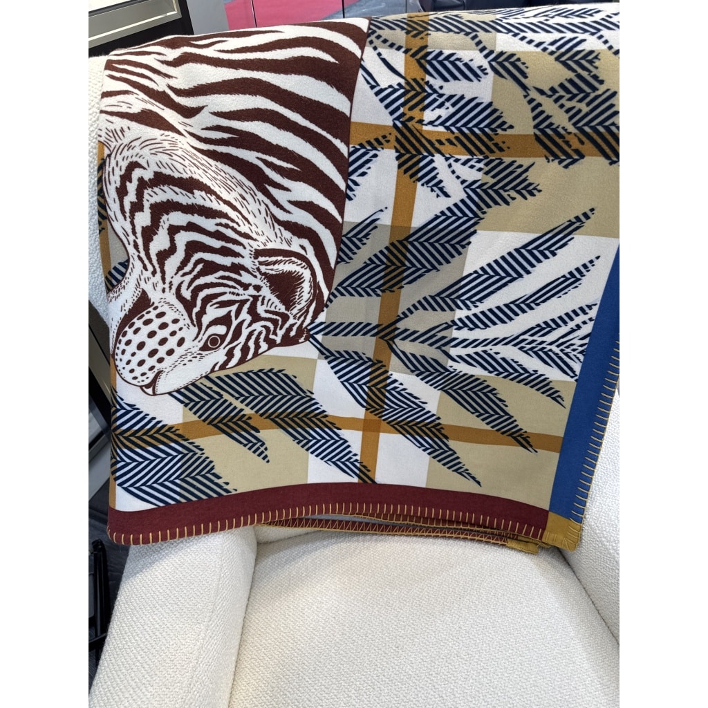 HERMES ,Plaid Tigre Altaï | Biron 
