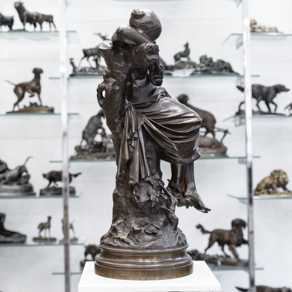 Sculpture – Le Sommeil , Luca Madrassi (1848-1919) – Bronze | Biron 