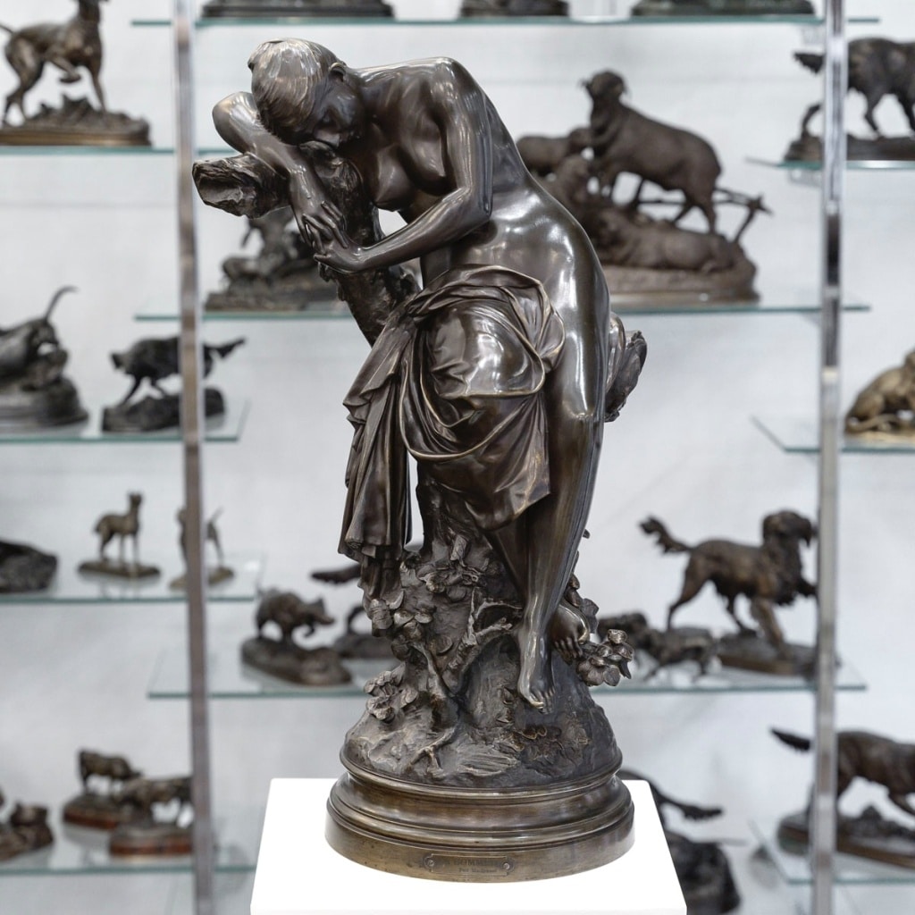 Sculpture – Le Sommeil , Luca Madrassi (1848-1919) – Bronze | Biron 