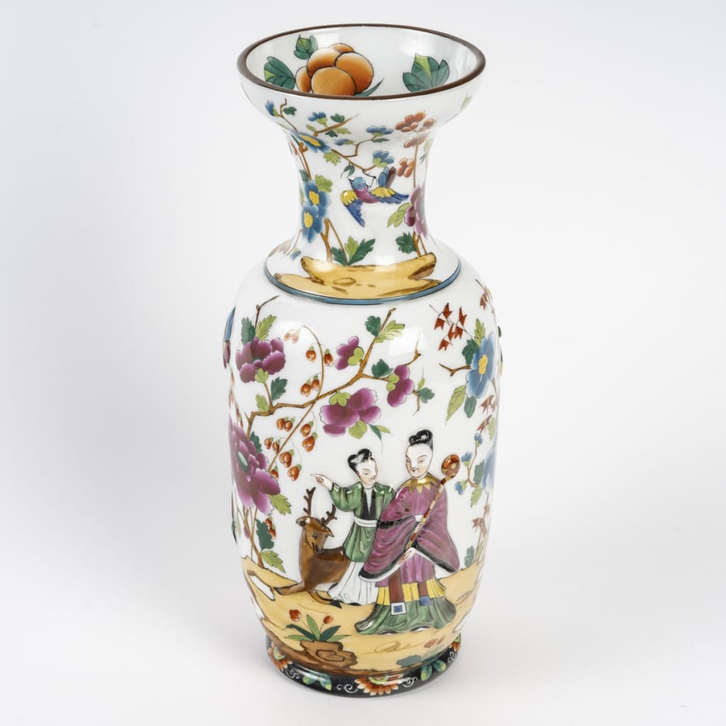 Superbe vase en porcelaine du début du 19ème siècle de la manufacture de Bayeux. | Biron 